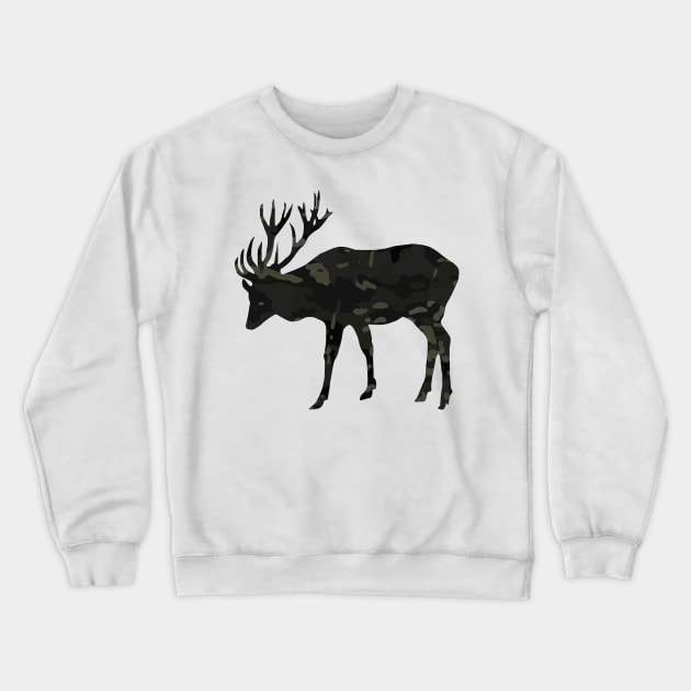 Multicam Black Stag Crewneck Sweatshirt by hiwez